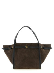 Tod's Brown Suede and Leather Tote Bag