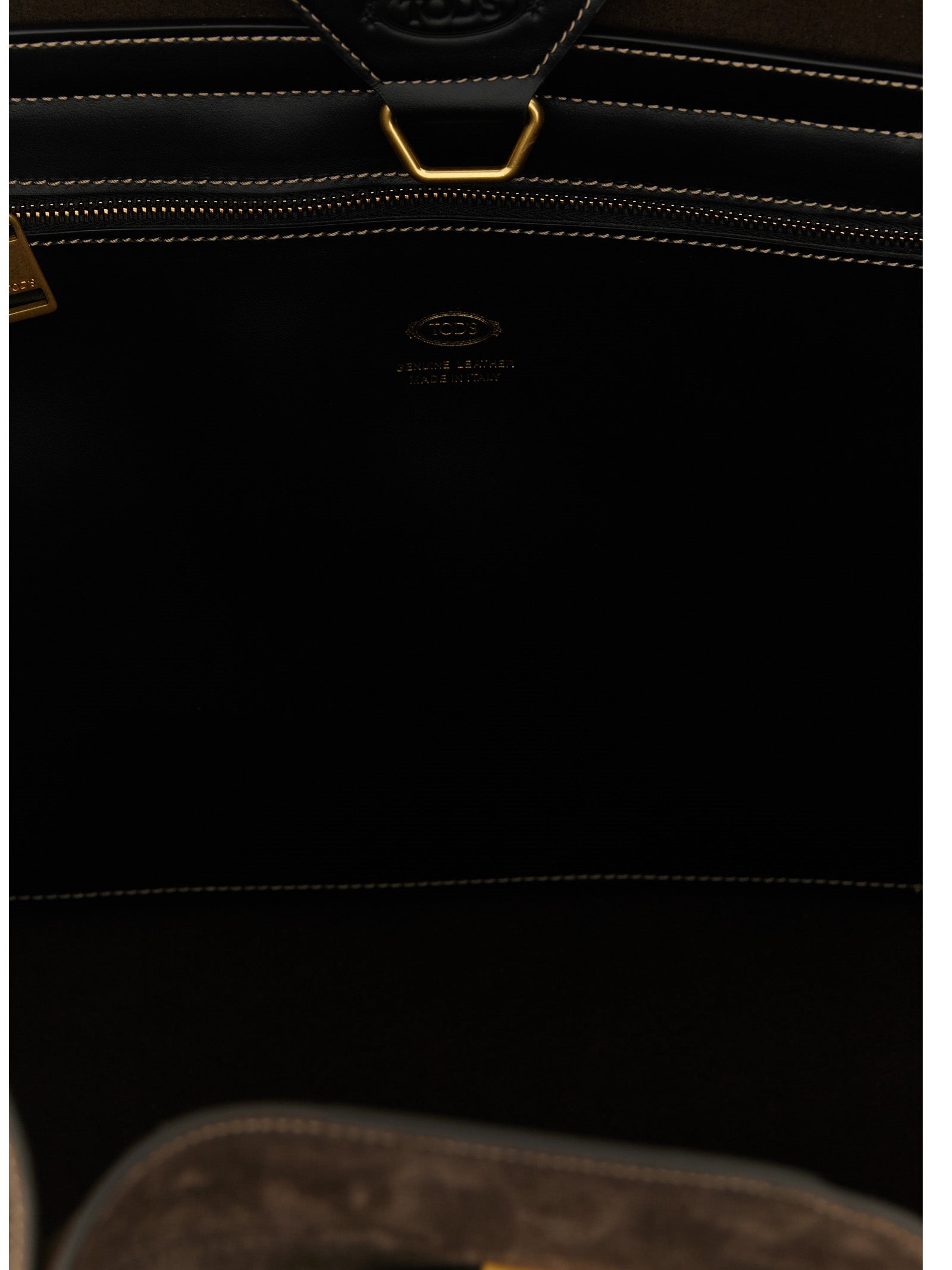Tod's Brown Suede and Leather Tote Bag