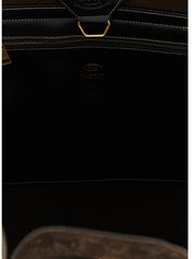 Tod's Brown Suede and Leather Tote Bag