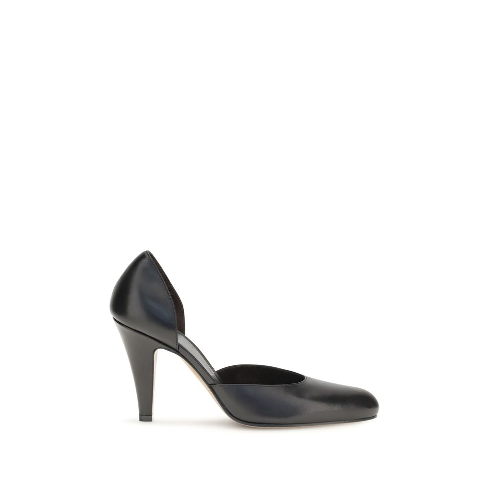 The Row Black Lambskin Pumps