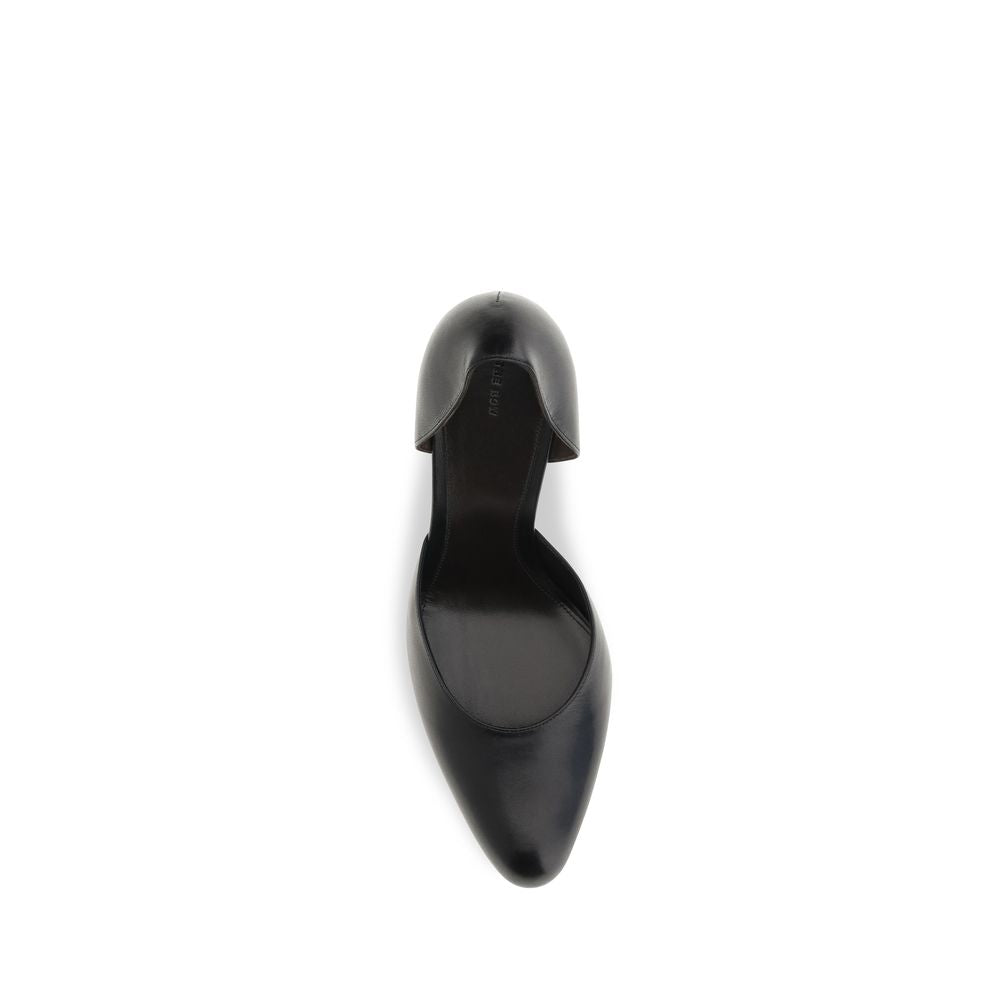 The Row Black Lambskin Pumps