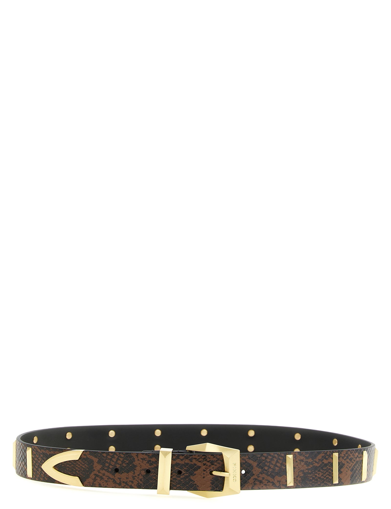 PINKO Gray Calfskin Regular Belt