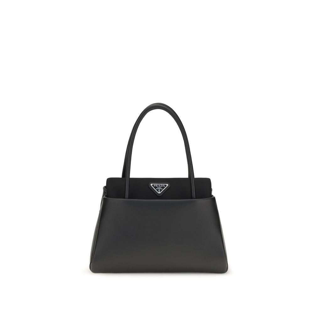 Prada Black Calf Leather Top Handle Bag