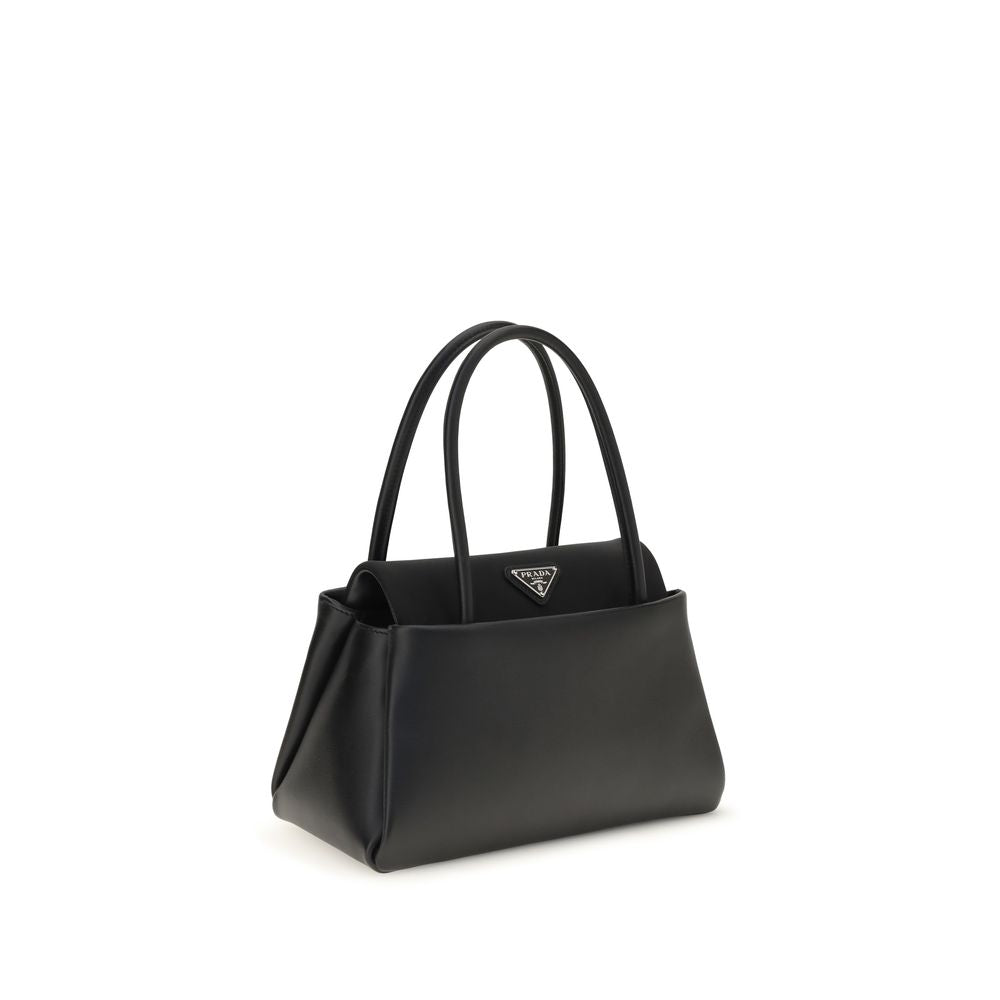 Prada Black Calf Leather Top Handle Bag