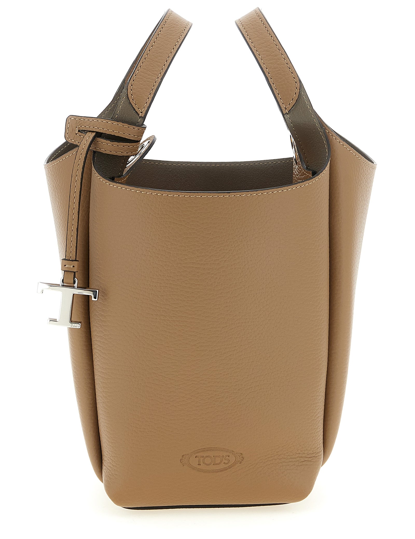 Tod's Brown Calfskin Mini Bucket Bag