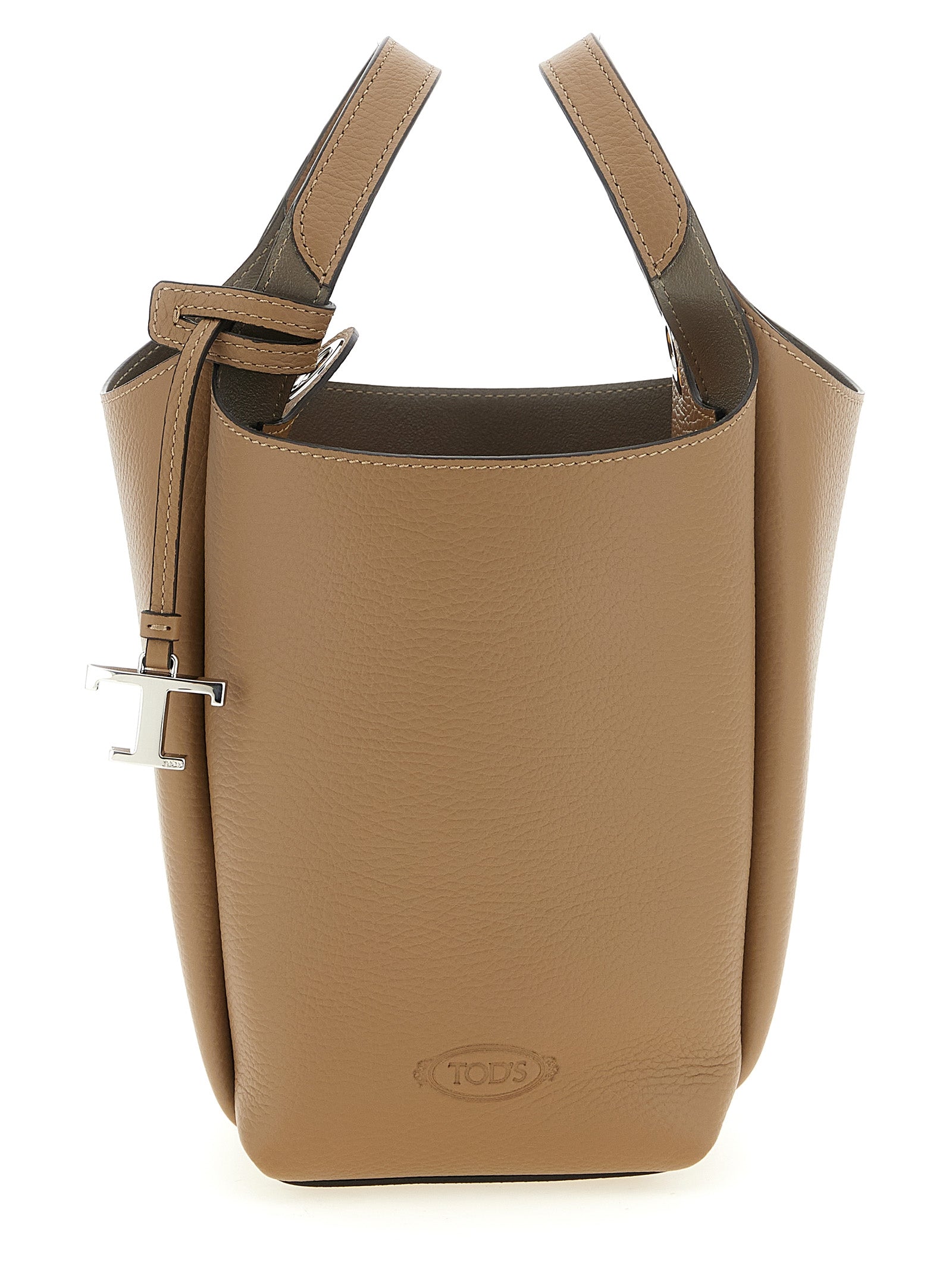 Tod's Brown Calfskin Mini Bucket Bag