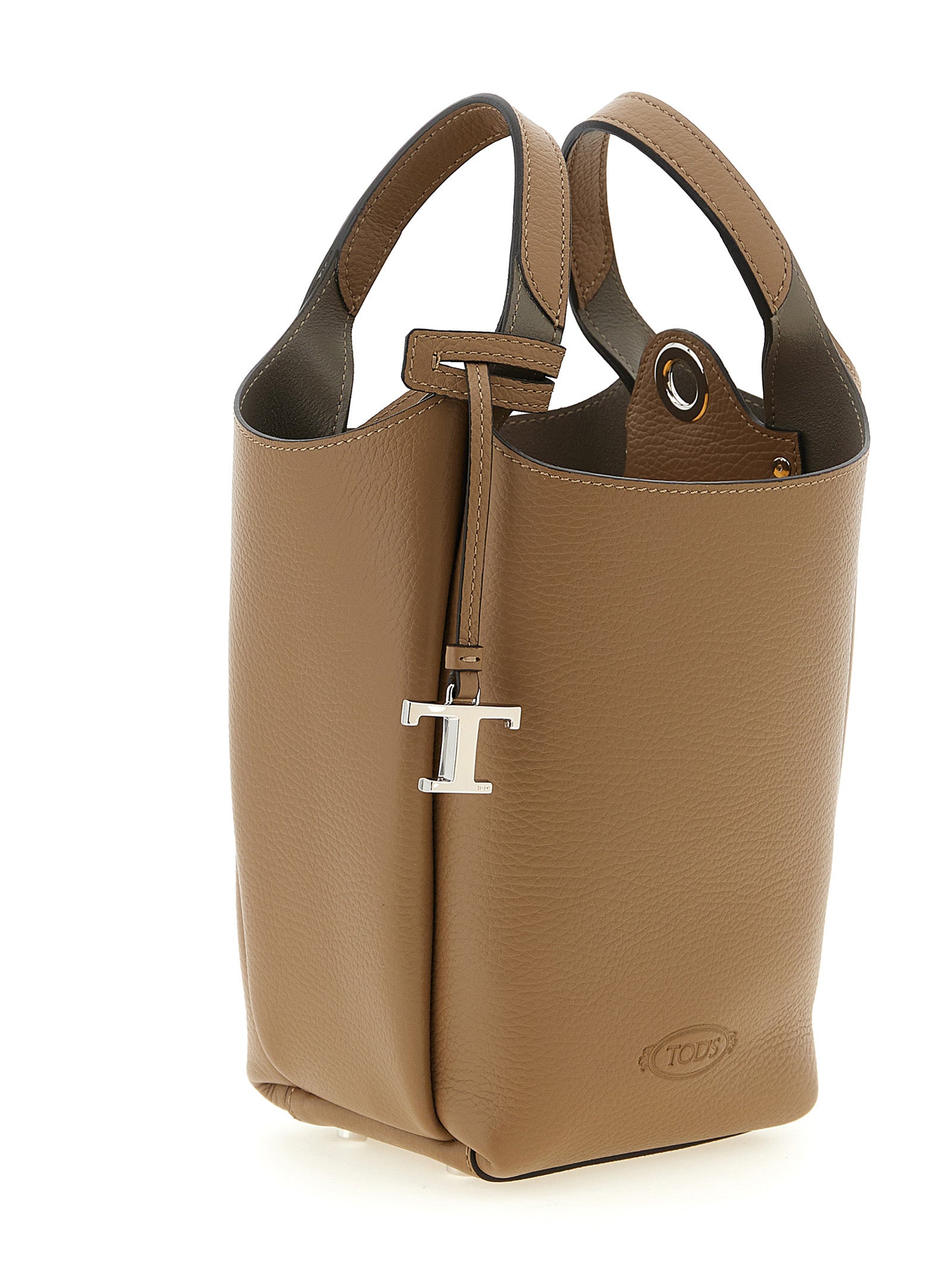 Tod's Brown Calfskin Mini Bucket Bag
