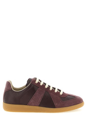 Maison Margiela Bordeaux Calfskin Low Top Sneakers
