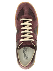 Maison Margiela Bordeaux Calfskin Low Top Sneakers