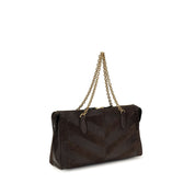 Valentino Garavani Brown Calf Leather Shoulder Bag