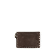 Valentino Garavani Brown Suede Clutch