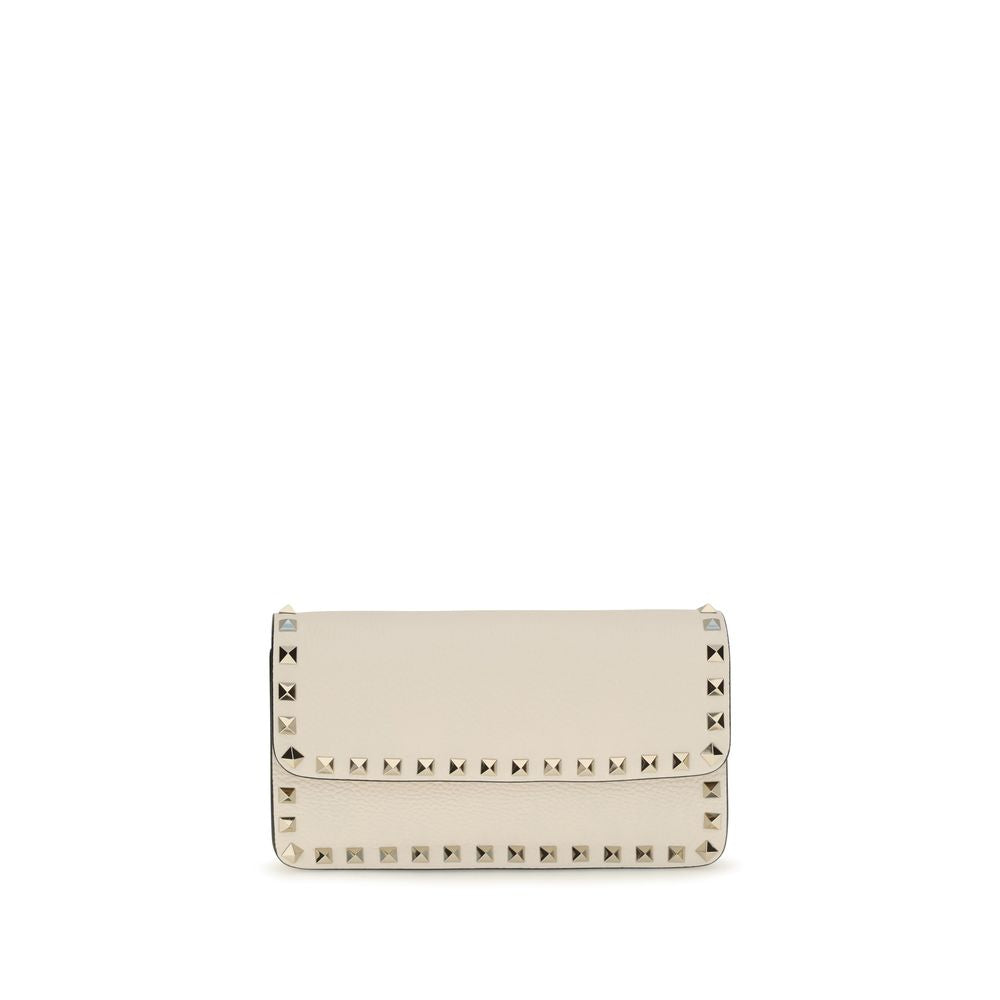 Valentino Garavani Beige Calf Leather Wallet