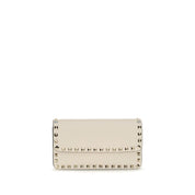 Valentino Garavani Beige Calf Leather Wallet