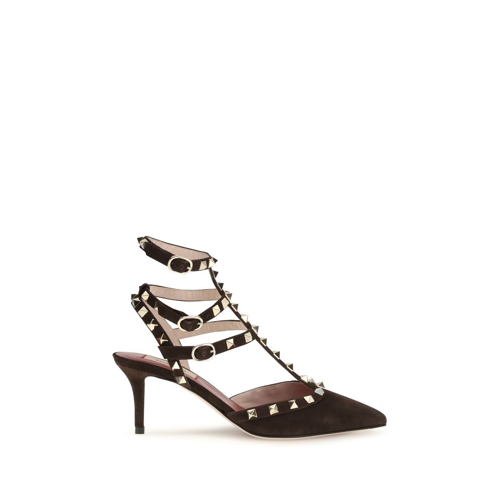 Valentino Garavani Brown Suede High Heel Pumps