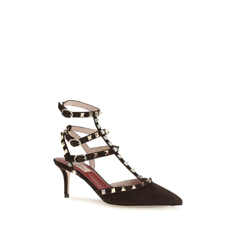 Valentino Garavani Brown Suede High Heel Pumps