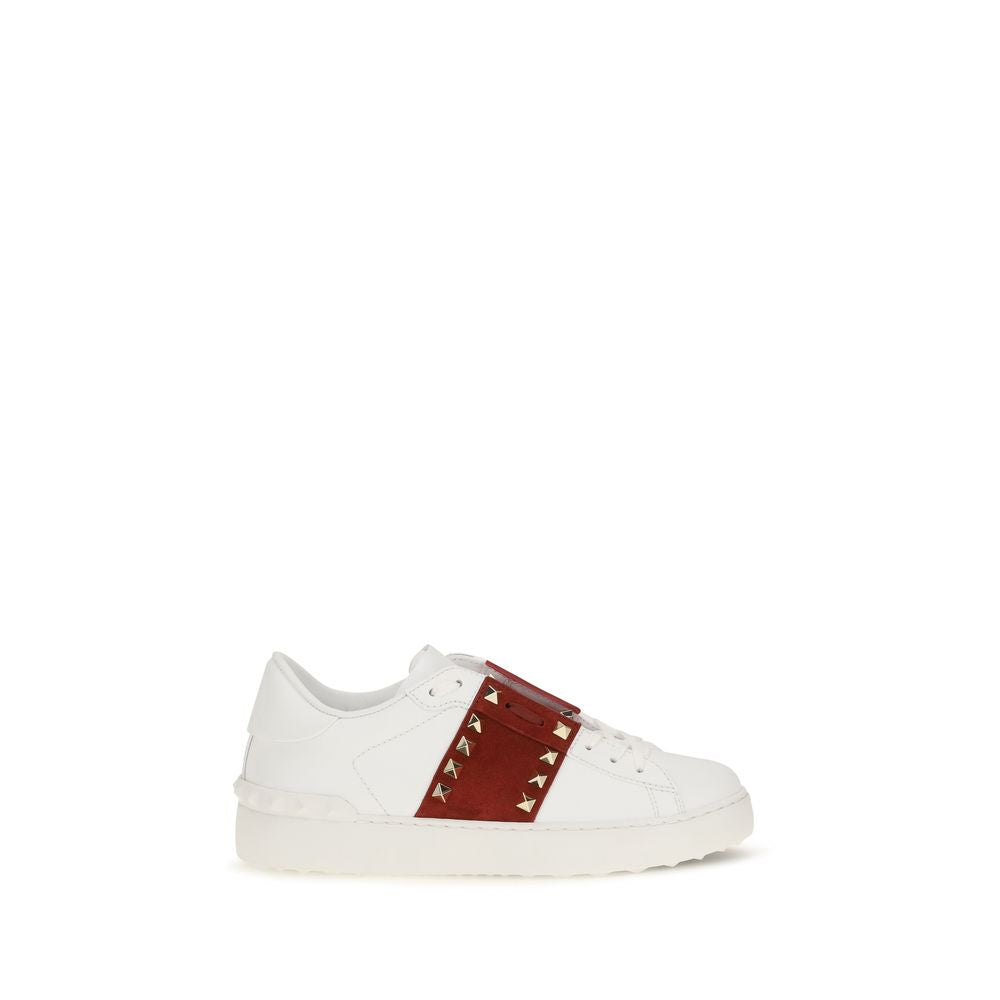 Valentino Garavani White Calf Leather Low Top Sneakers