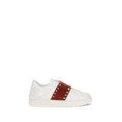 Valentino Garavani White Calf Leather Low Top Sneakers