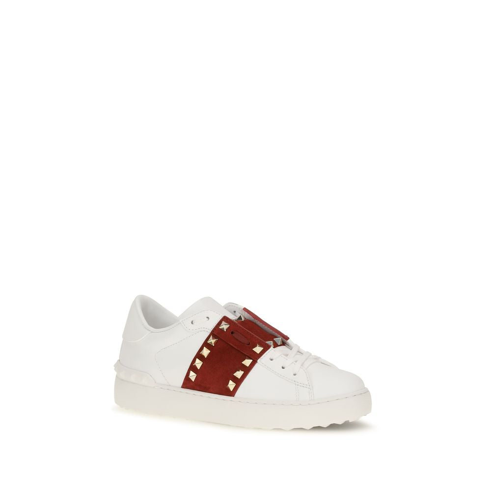 Valentino Garavani White Calf Leather Low Top Sneakers