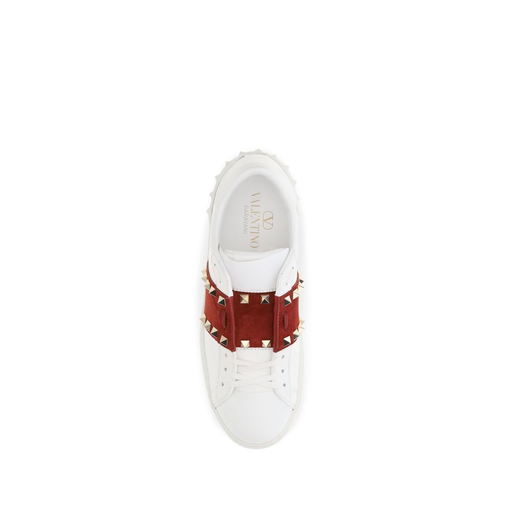 Valentino Garavani White Calf Leather Low Top Sneakers