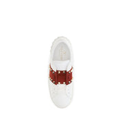 Valentino Garavani White Calf Leather Low Top Sneakers