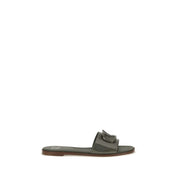 Valentino Garavani Bicolor Calf Leather Slide Sandals