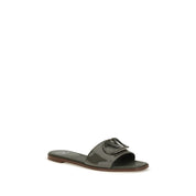 Valentino Garavani Bicolor Calf Leather Slide Sandals
