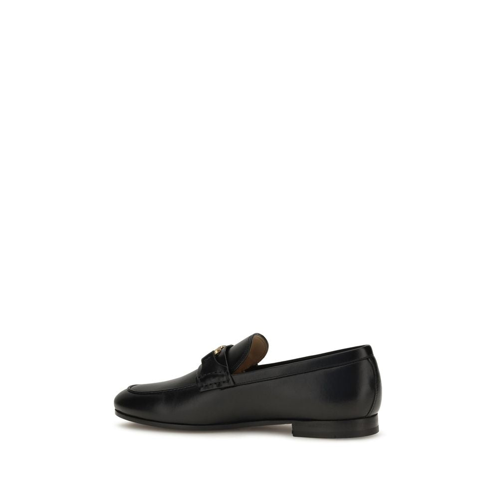 Valentino Garavani Black Calf Leather Loafers