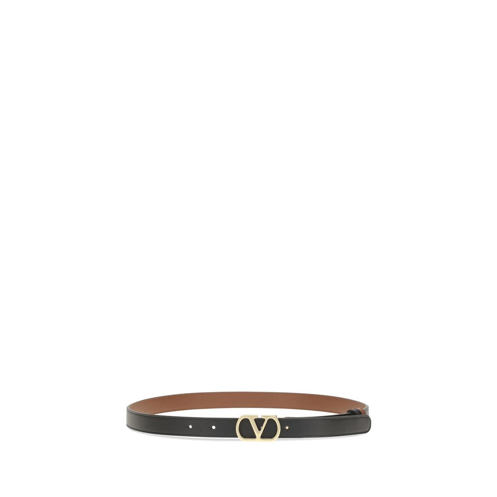 Valentino Garavani Black Calf Leather Belt