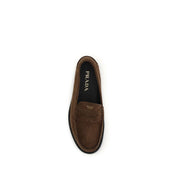 Prada Brown Suede Slip-On Loafers