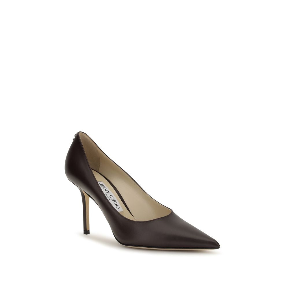 Jimmy Choo Brown Calf Leather High Heel Pumps