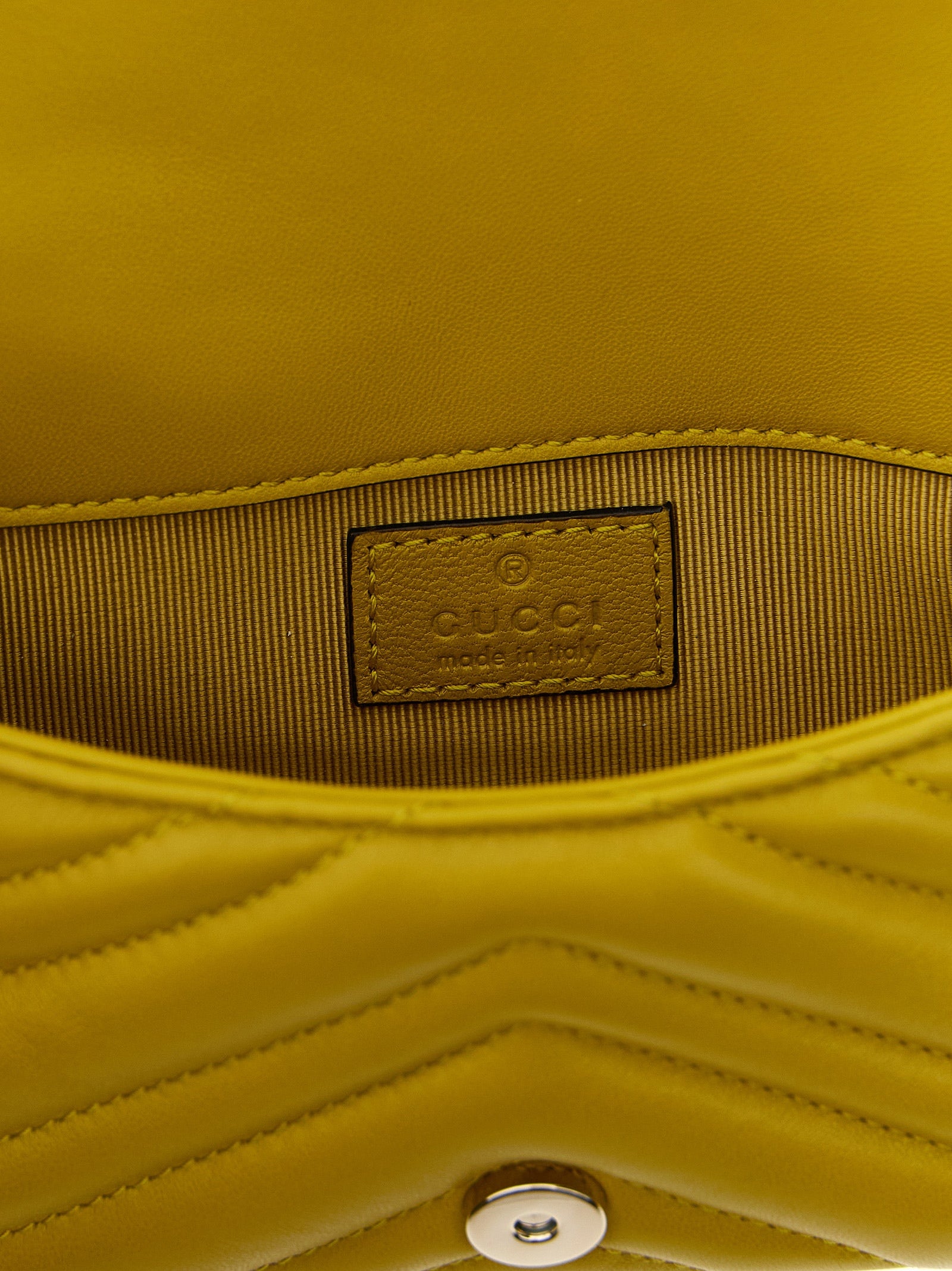 Gucci Yellow Lamb Leather Shoulder Bag