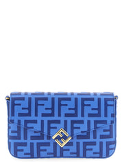 Fendi Blue Calfskin Wallet on Chain