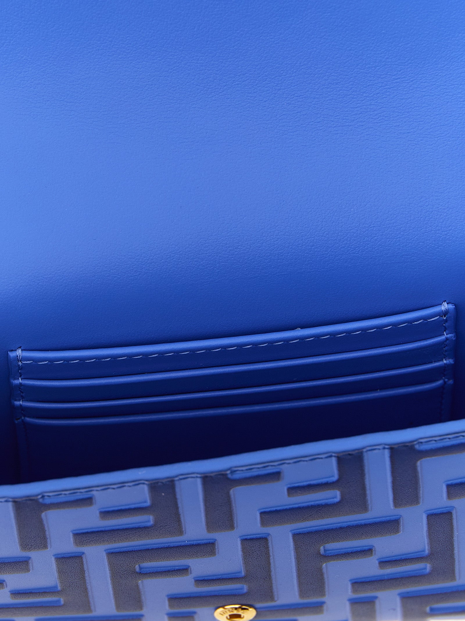 Fendi Blue Calfskin Wallet on Chain
