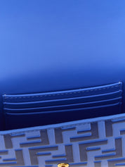 Fendi Blue Calfskin Wallet on Chain
