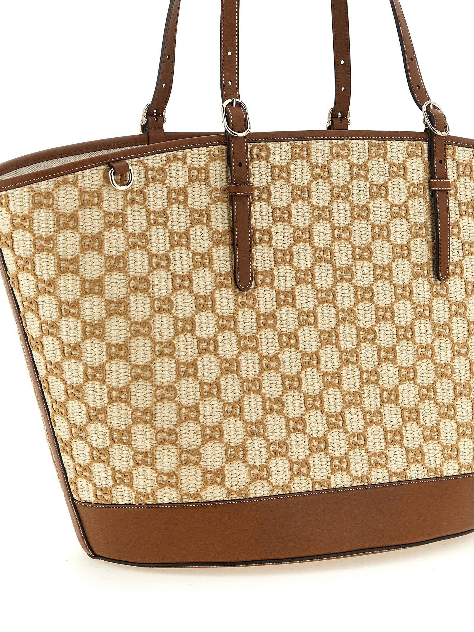 Gucci Brown Cotton Blend Handbag