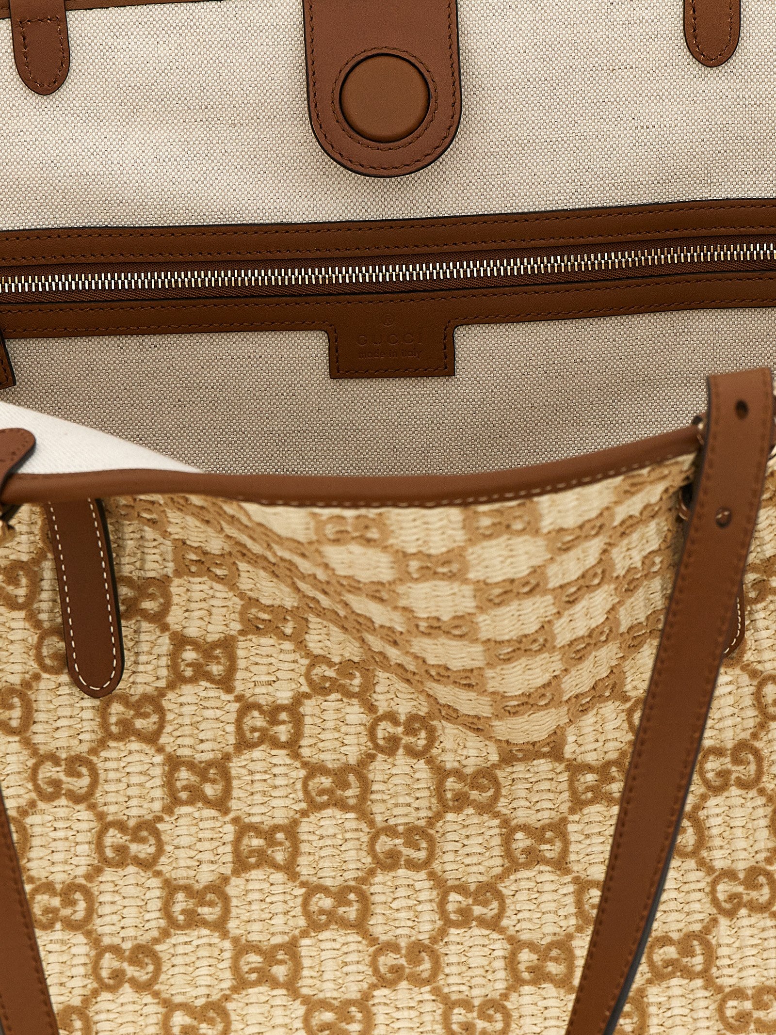 Gucci Brown Cotton Blend Handbag