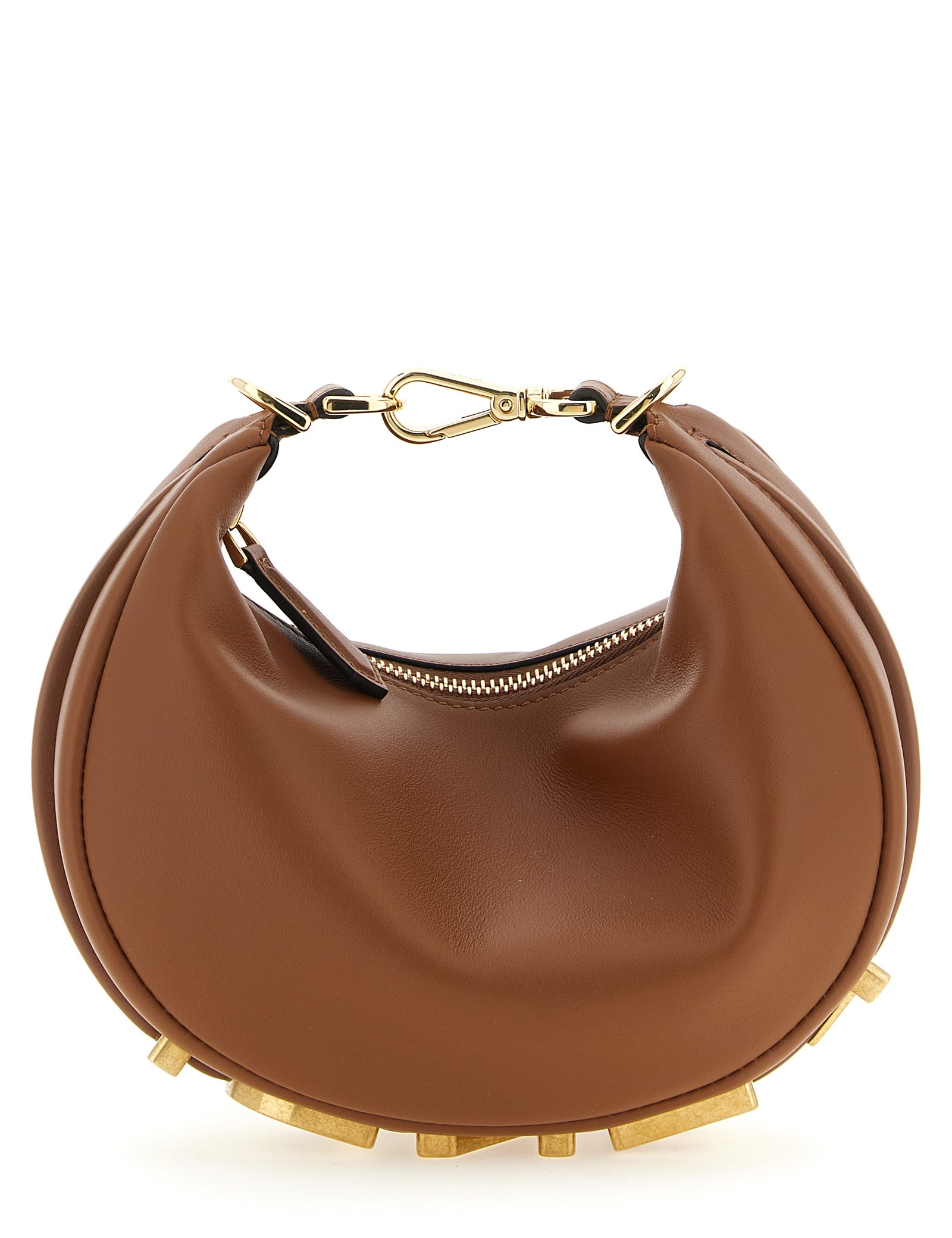 Fendi Brown Calfskin Mini Handbag