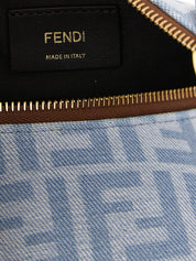 Fendi Light Blue Cotton Denim Mini Hobo Handbag