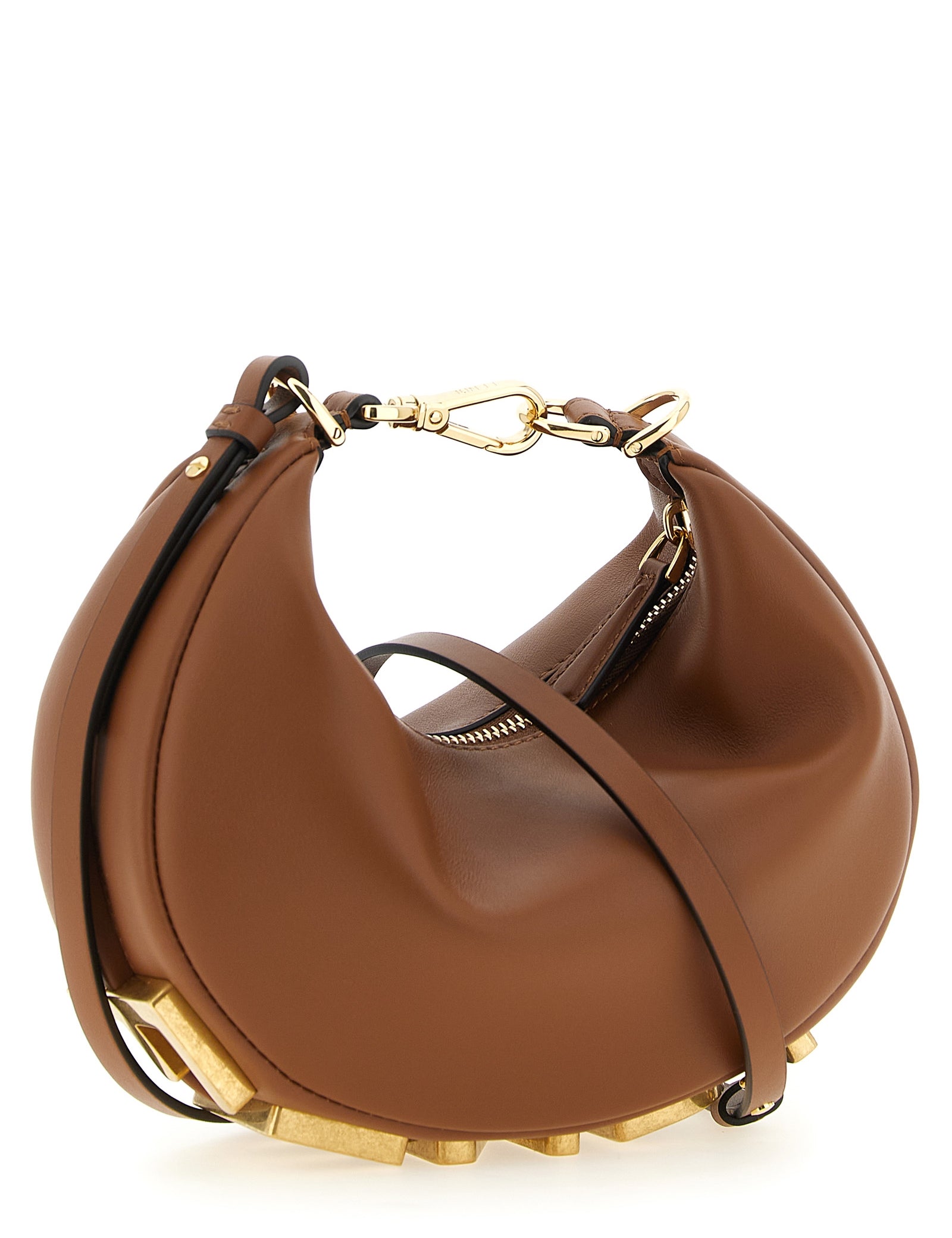 Fendi Brown Calfskin Mini Handbag