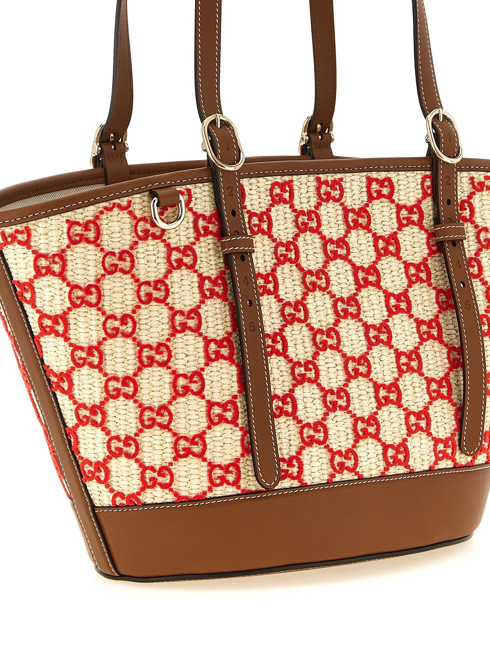 Gucci Multicolor Woven Shopping Bag