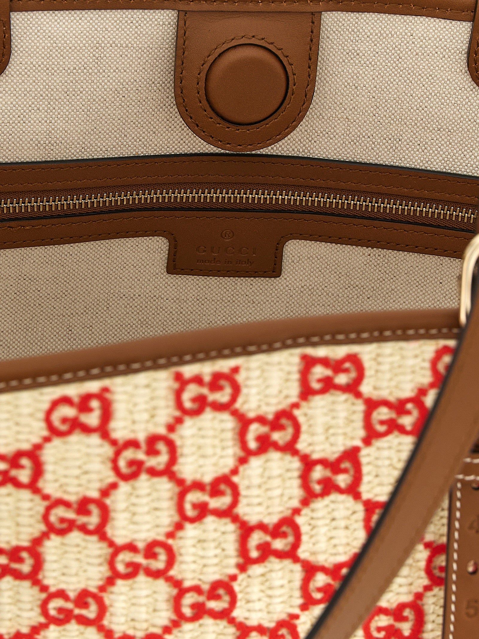 Gucci Multicolor Woven Shopping Bag