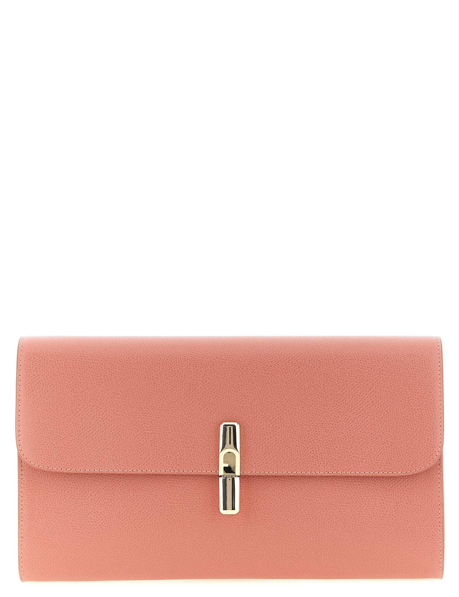 Furla Coral Pink Calfskin Clutch Bag