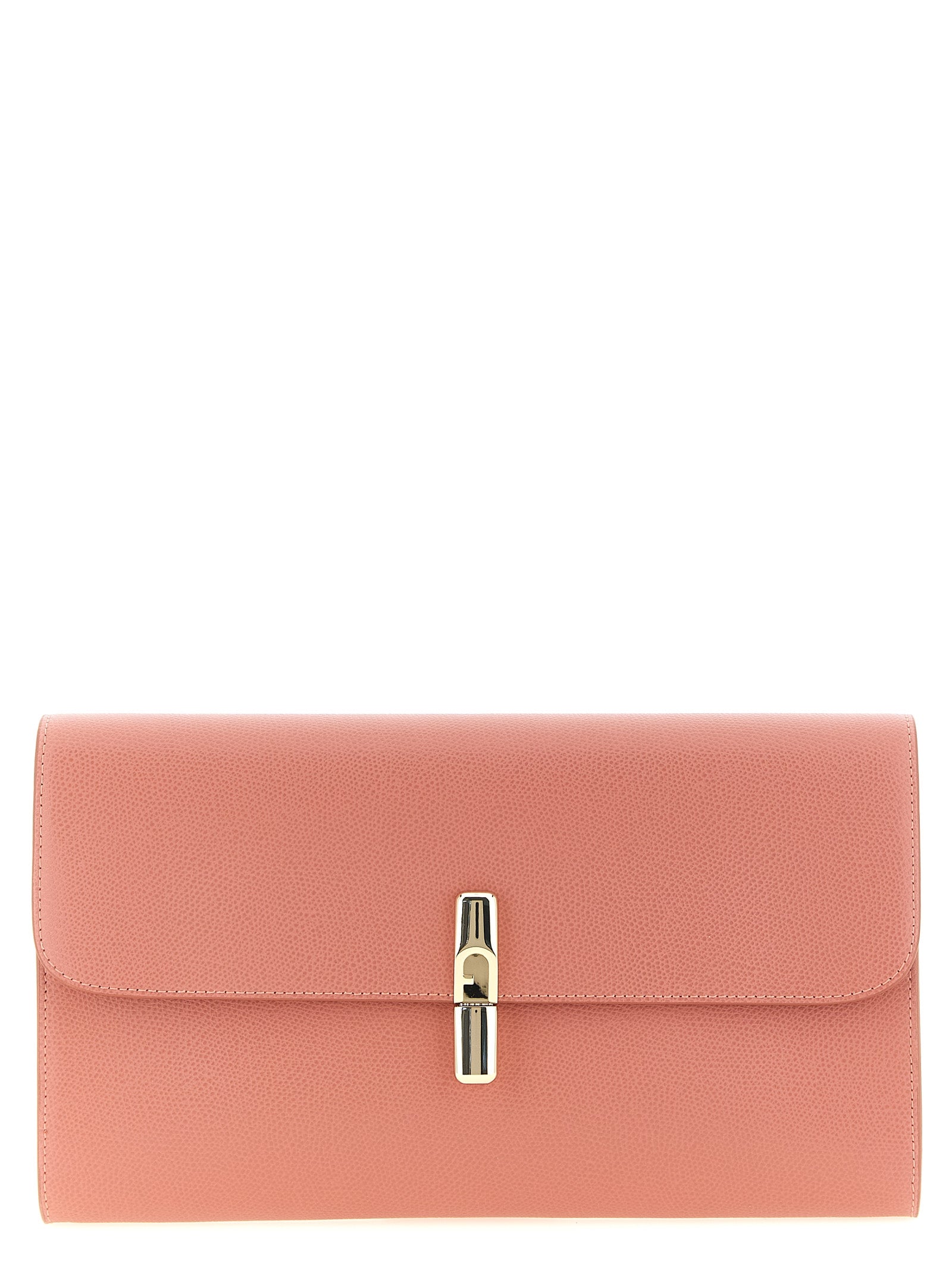 Furla Coral Pink Calfskin Clutch Bag