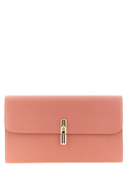Furla Coral Pink Calfskin Clutch Bag