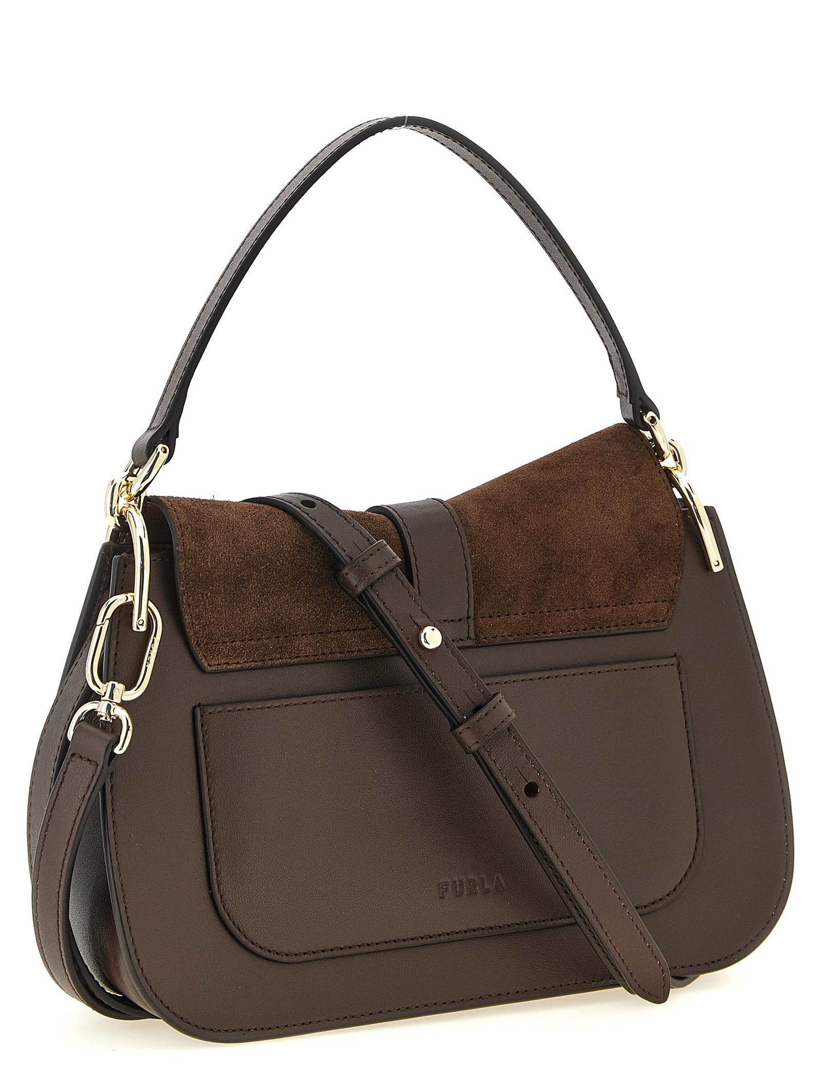 Furla Deep Chocolate Brown Calfskin Handbag