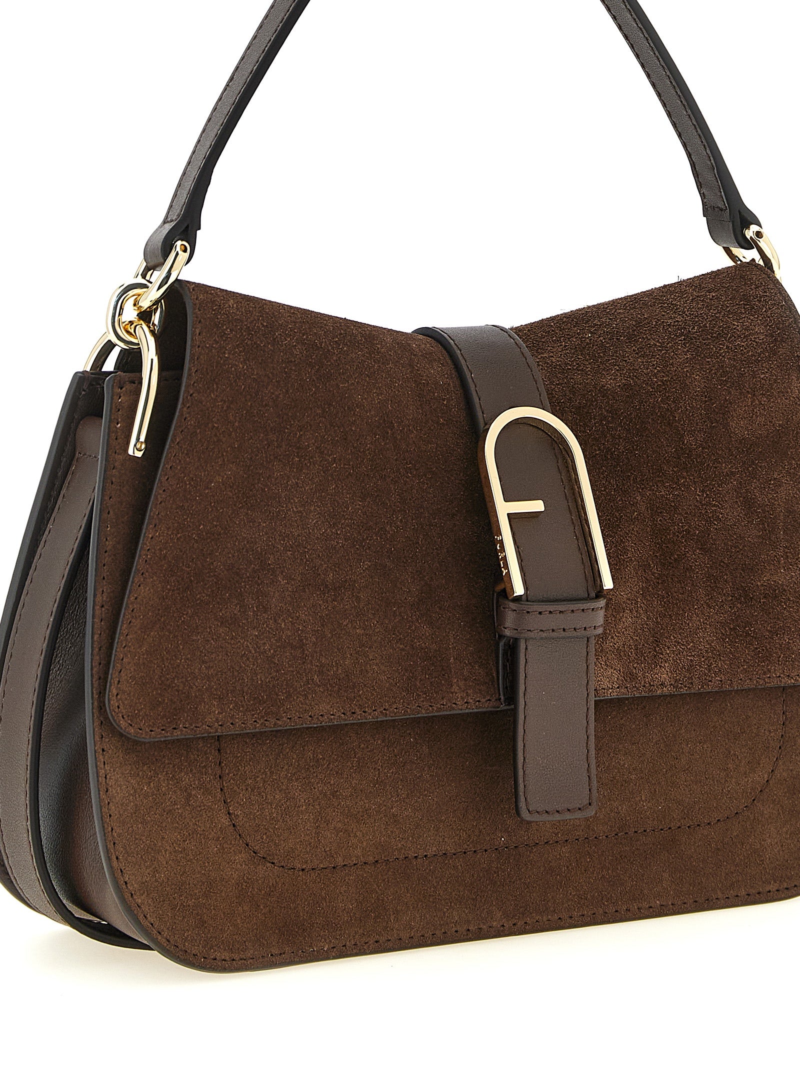 Furla Deep Chocolate Brown Calfskin Handbag
