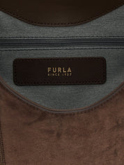 Furla Brown Calfskin Hobo Shoulder Bag