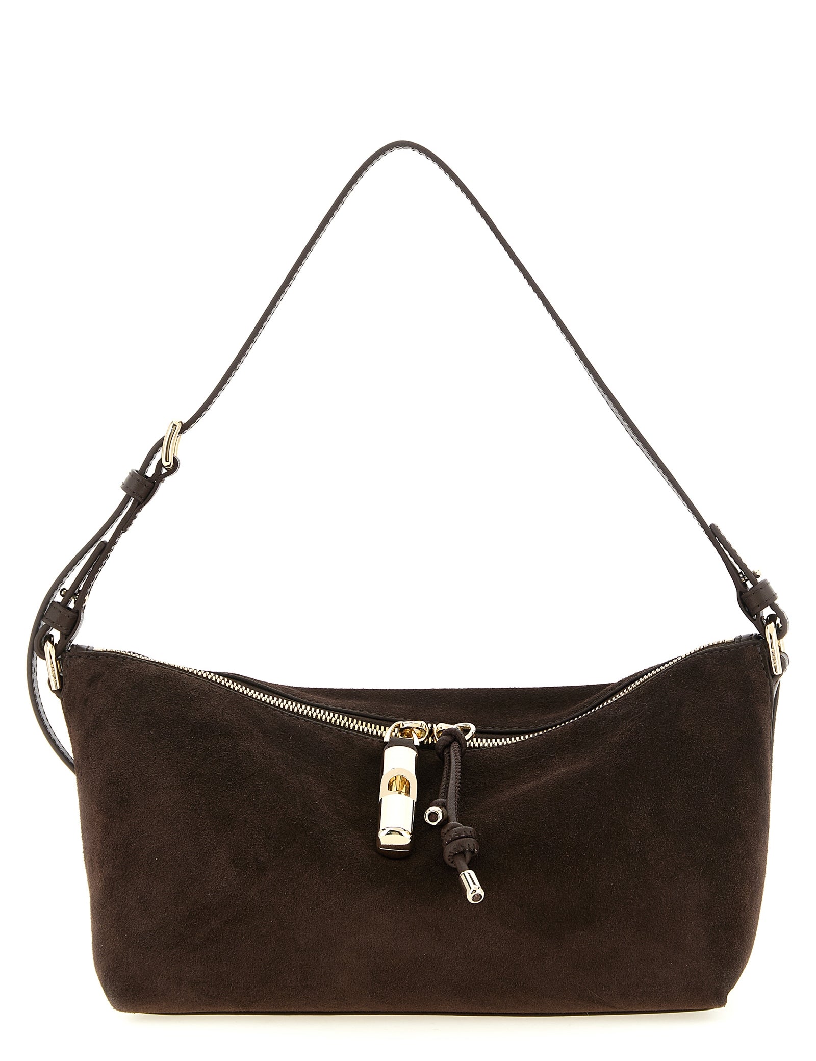 Furla Dark Brown Calfskin Shoulder Bag