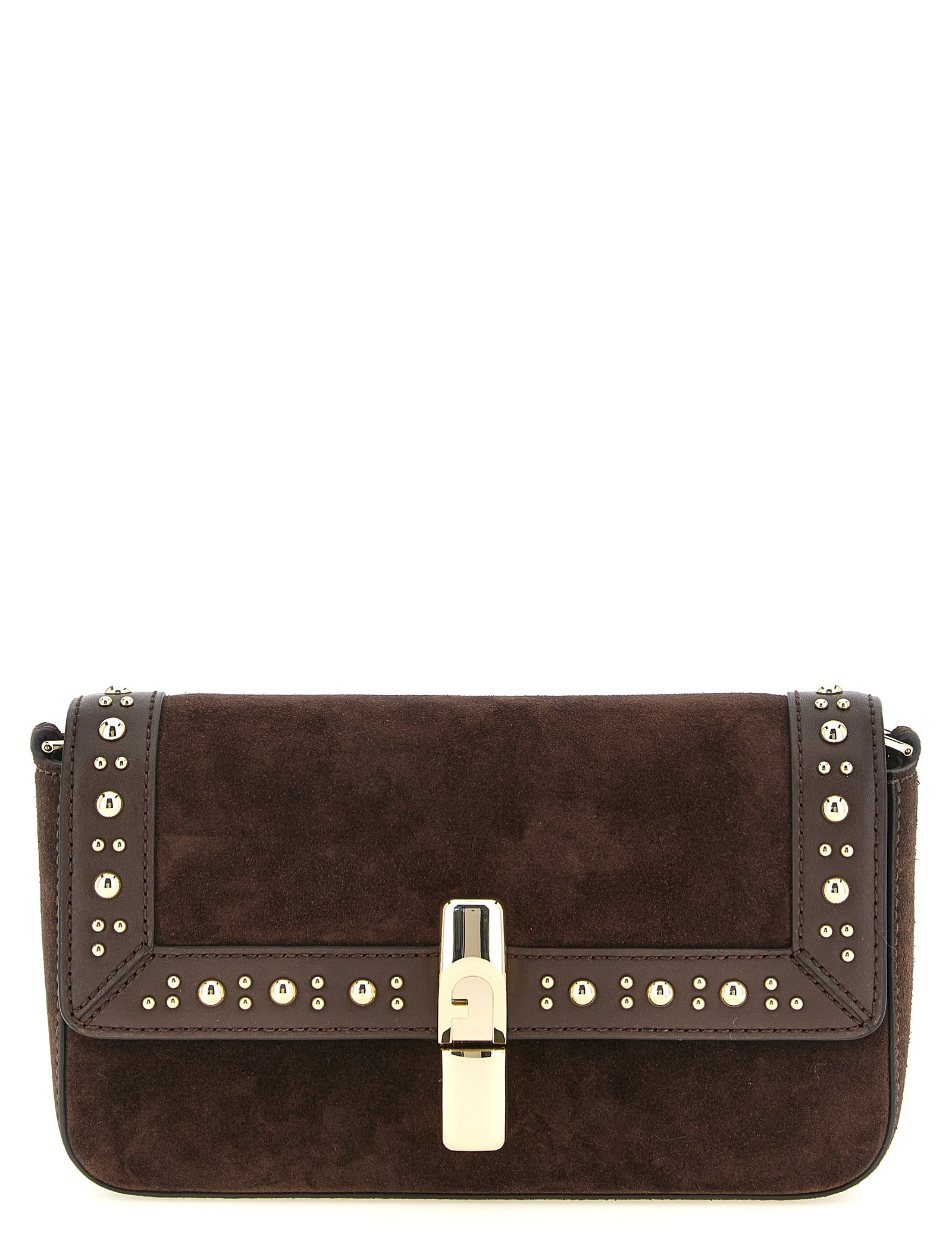Furla Dark Brown Calfskin Crossbody Bag