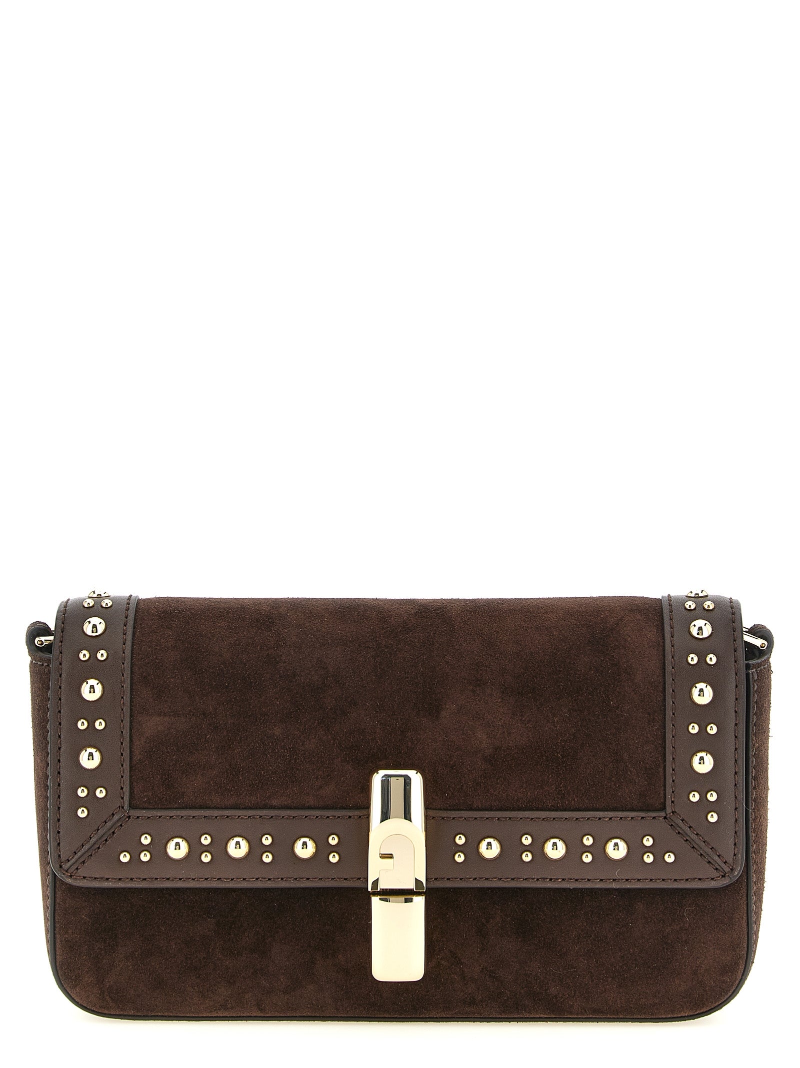 Furla Dark Brown Calfskin Crossbody Bag